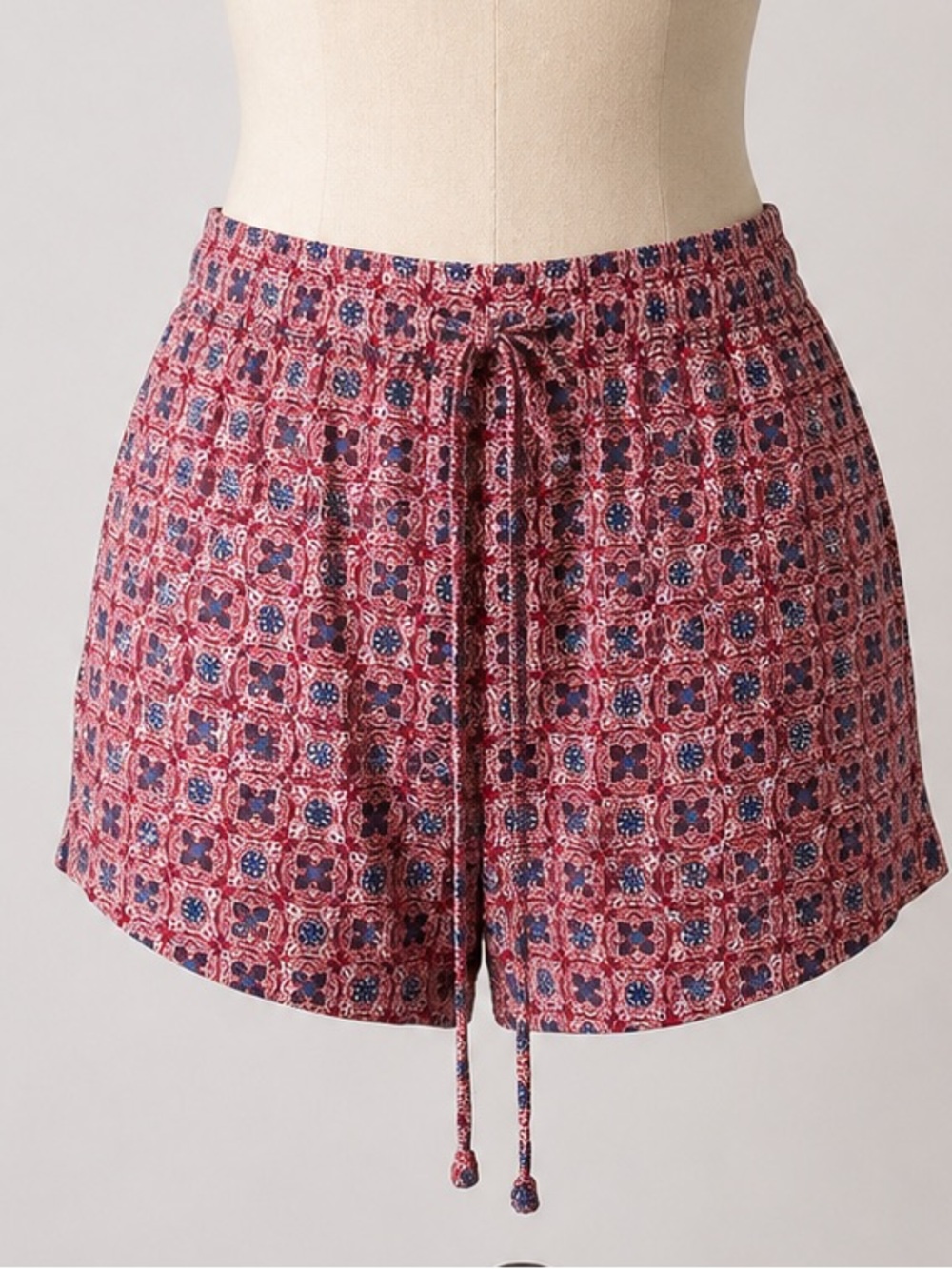 Kut From The Kloth Size 2 Red Drawstring Pull On Shorts Flowy Elastic Waist